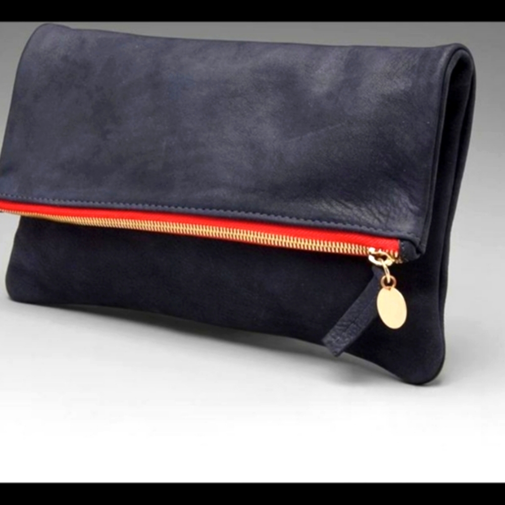 Perfect Anthropologie Clare Vivier Nubuck Leather Clutch